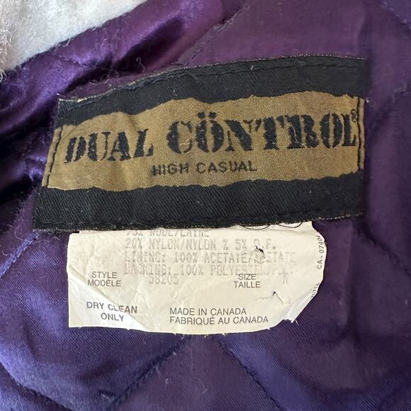 Vintage Dual Control Bomber Jacket Cream Blue Polar Bear Coat Womens Size Medium - Picture 4 of 14